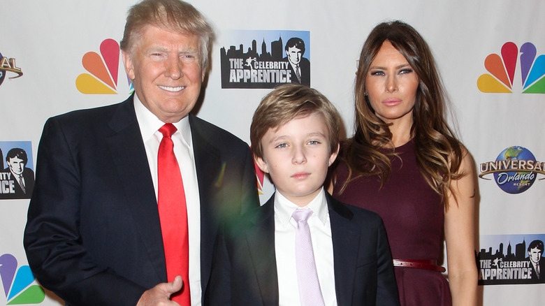 Donald Trump, Barron Trump, and Melania Trump