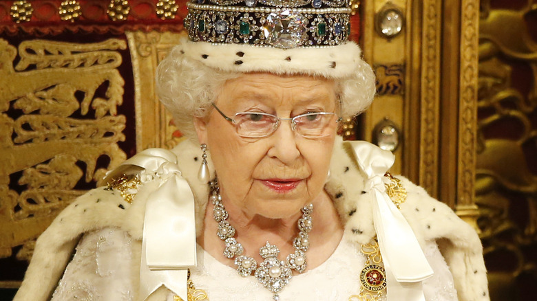 Queen Elizabeth in a crown