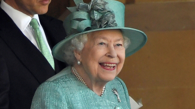 Queen Elizabeth smiling