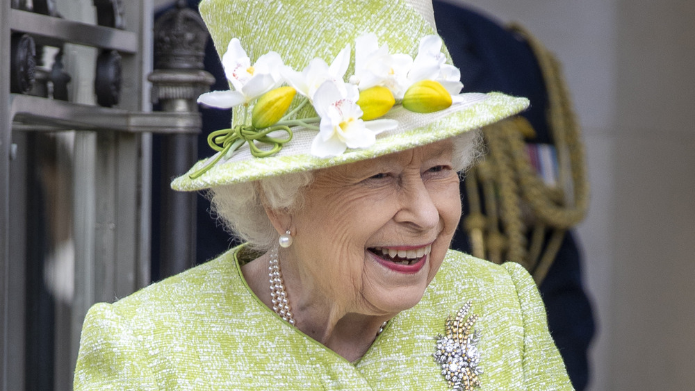 Queen Elizabeth smiles