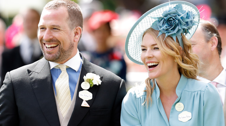 peter phillips and autumn phillips smiling