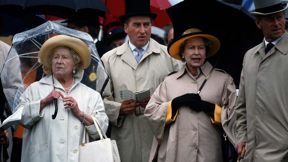 The Queen Mother and Queen Elizabeth at an event