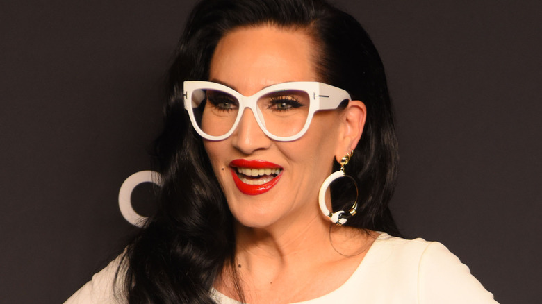 Michelle Visage smiles on the red carpet