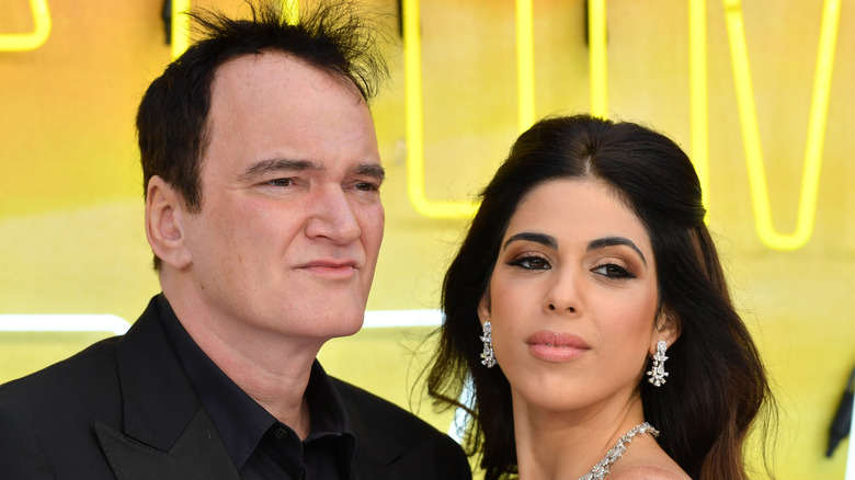 Quentin Tarantino and Daniella Pick smiling