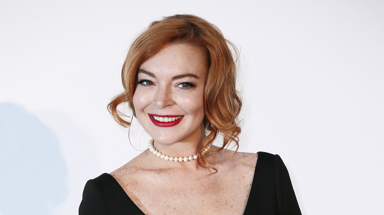 Lindsay Lohan smiling