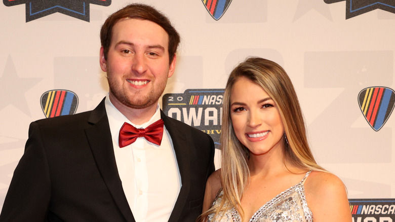 Chase Briscoe and wife Marissa Briscoe smiling