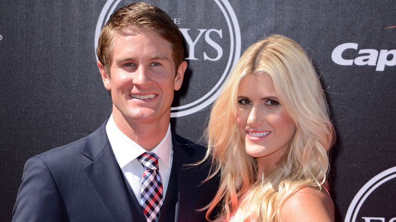 Ryan Hunter-Reay and wife Beccy Hunter-Reay smiling