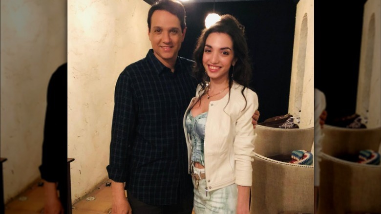 Ralph Macchio, Julia Macchio posing