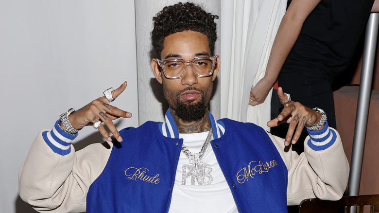 PnB Rock posing