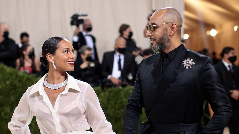 Alicia Keys and Swizz Beatz on the red carpet