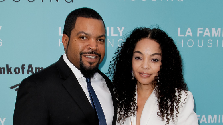 Ice Cube and Kimberly Woodruff smiling