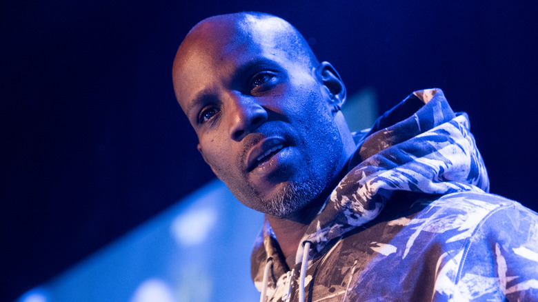 DMX performing on stage