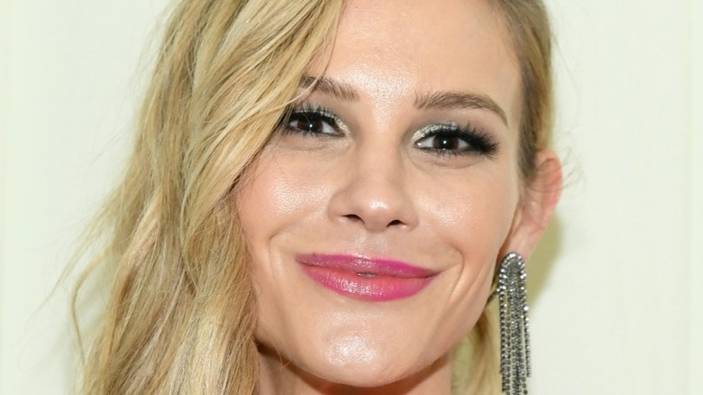 Meghan King Edmonds smiles pink lip