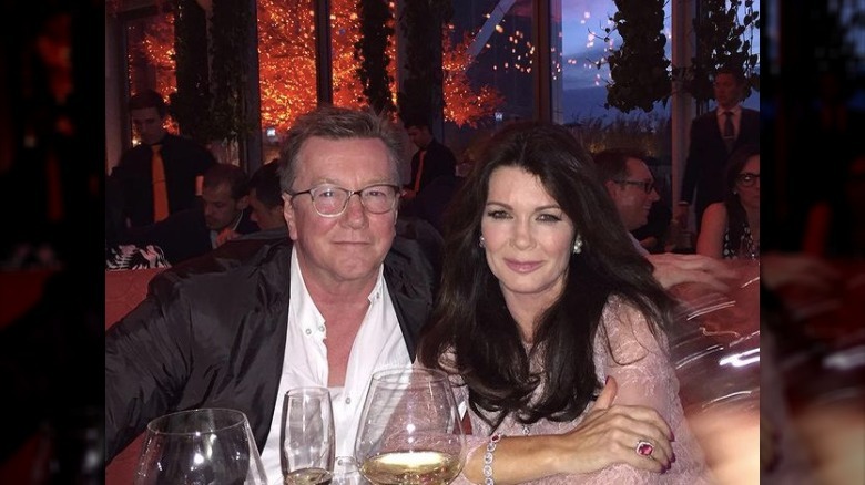 Lisa Vanderpump and brother Mark Vanderpump posing together