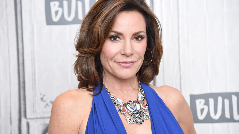 Luann de Lesseps smiling huge necklace