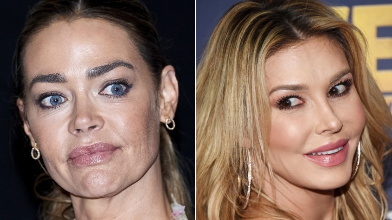 Denise Richards grimacing, Brandi Glanville looking back