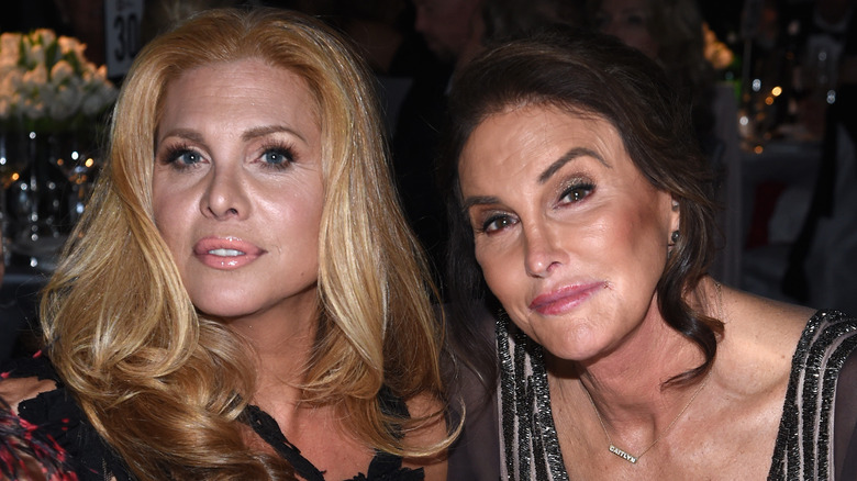 Candis Cayne and Caitlyn Jenner at an AIDS charity event