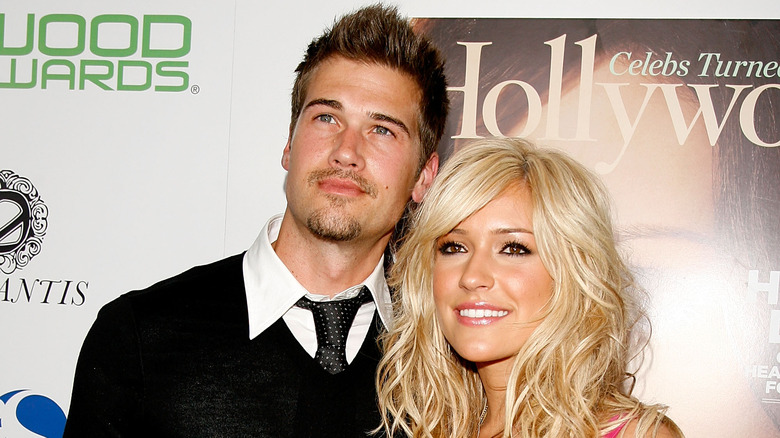 Nick Zano gazing up, Kristin Cavallari smiling