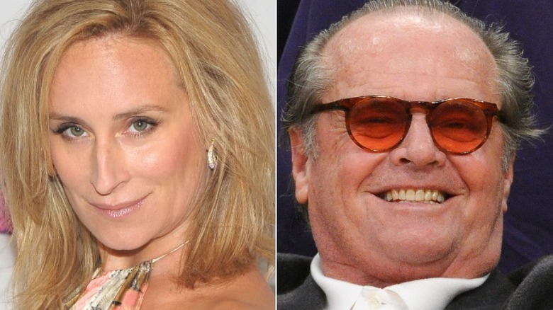 Jack Nicholson, Sonja Morgan smiling