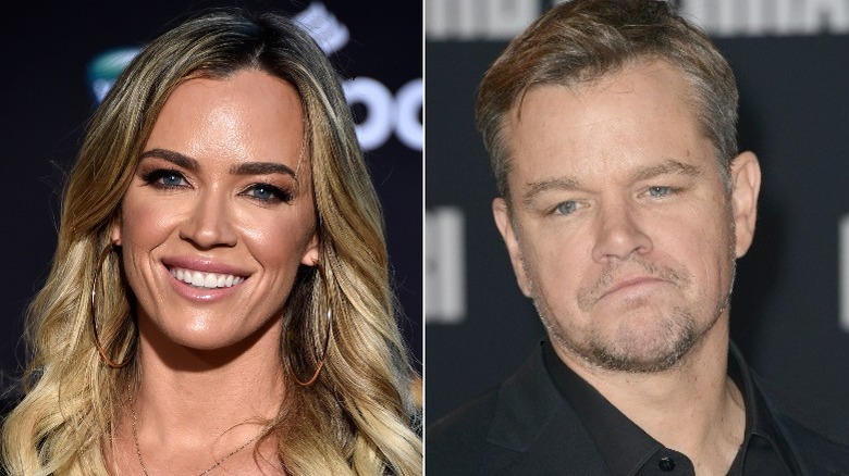 Teddi Mellencamp smiling, Matt Damon with downturned lips