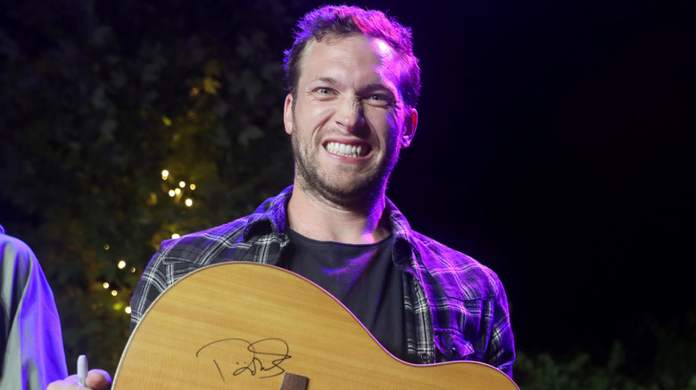 Phillip Phillips from American Idol grimacing