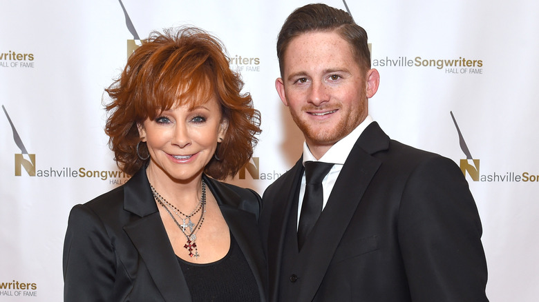 Reba McEntire and Shelby Blackstock smiling