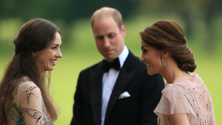 Rose Hanbury, Prince William, and Kate Middleton smiling