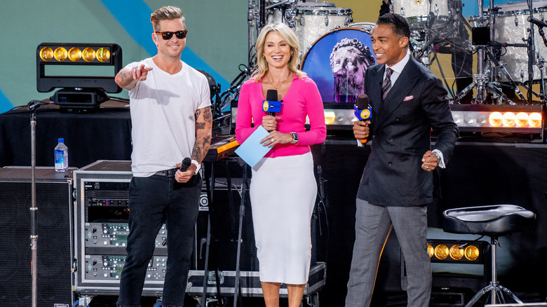 Ryan Tedder of OneRepublic with hosts Amy Robach and T.J. Holmes