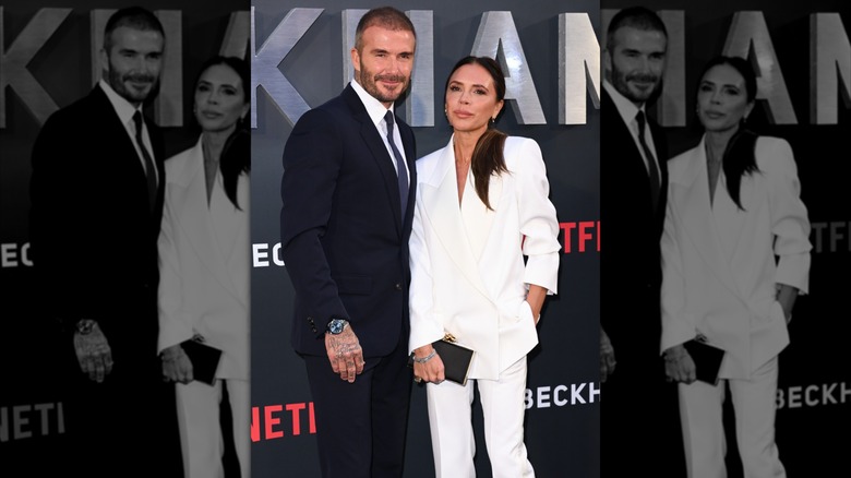 David and Victoria Beckham on the red carpet