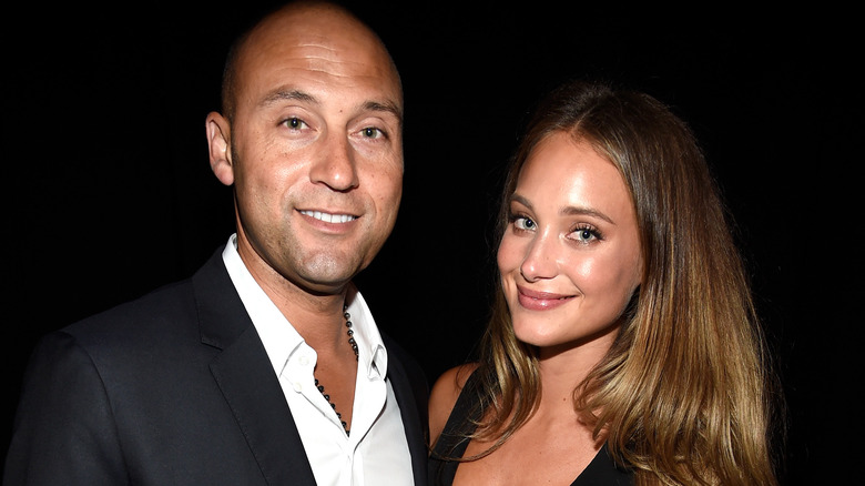 Derek and Hannah Jeter attend a DirecTV event.