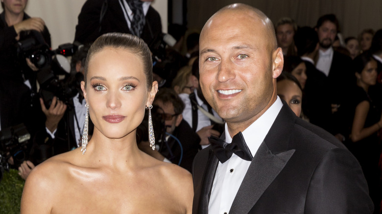 Derek and Hannah Jeter on the red carpet.