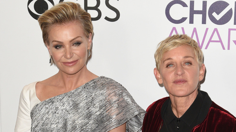 Portia de Rossi and Ellen DeGeneres at the 2017 People's Choice Awards