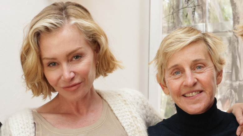 Portia de Rossi and wife Ellen DeGeneres at a book launch party in Montecito, CA (2024)