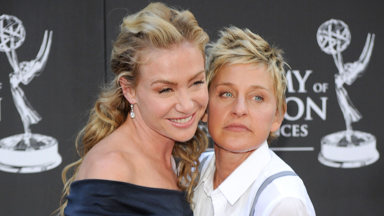 Portia de Rossi and Ellen DeGeneres attend the Daytime Emmy Awards ceremony in Los Angeles, CA (2009)