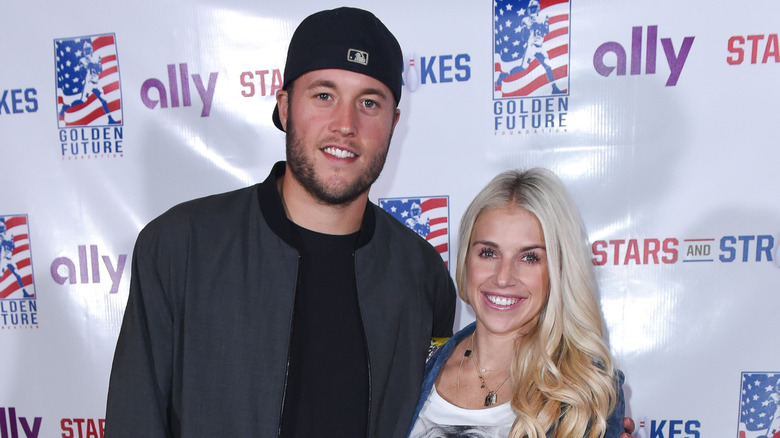 Matthew and Kelly Stafford pose together