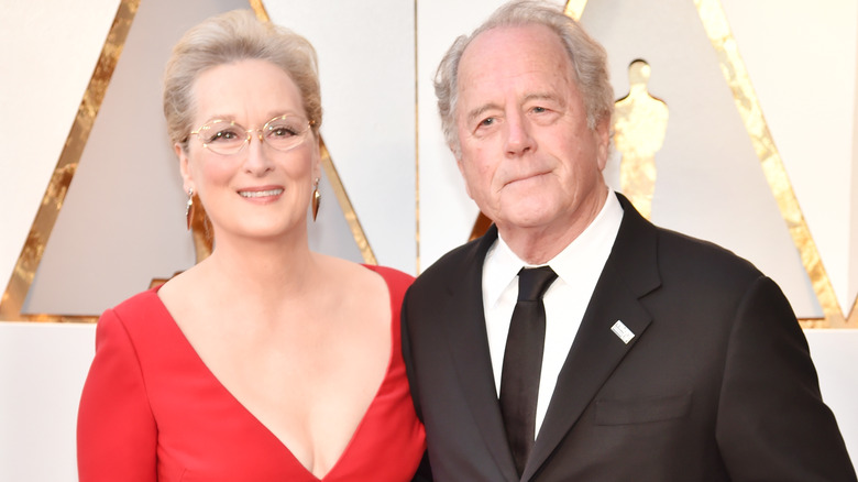 Meryl Streep smiling with Don Gummer