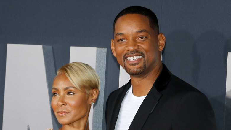 Jada and will smith smiling 