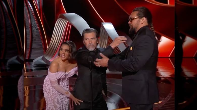 Regina Hall, Josh Brolin, and Jason Momoa at 94th Oscars