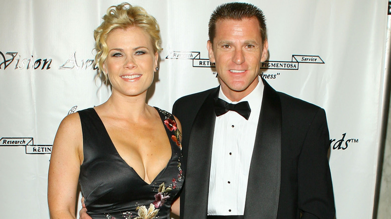 Alison Sweeney and husband Dave Sanov at an event