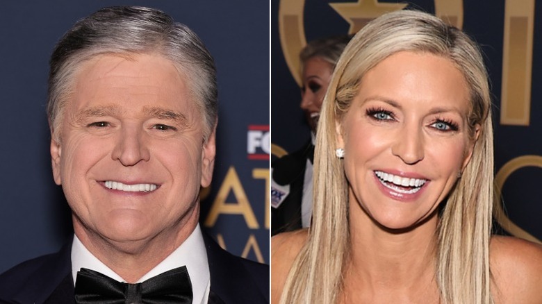 Split image of Sean Hannity and Ainsley Earhardt