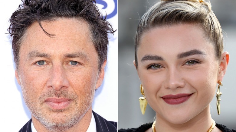 Zach Braff and Florence Pugh 