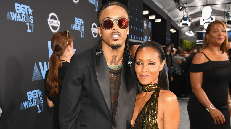 Jada Pinkett Smith posing with August Alsina