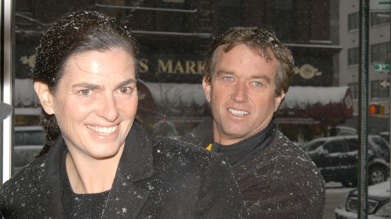 Mary Richardson and RFK Jr. smile dusted in snow