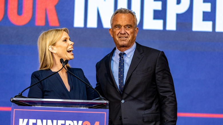 Robert F. Kennedy Jr. and Cheryl Hines laughing