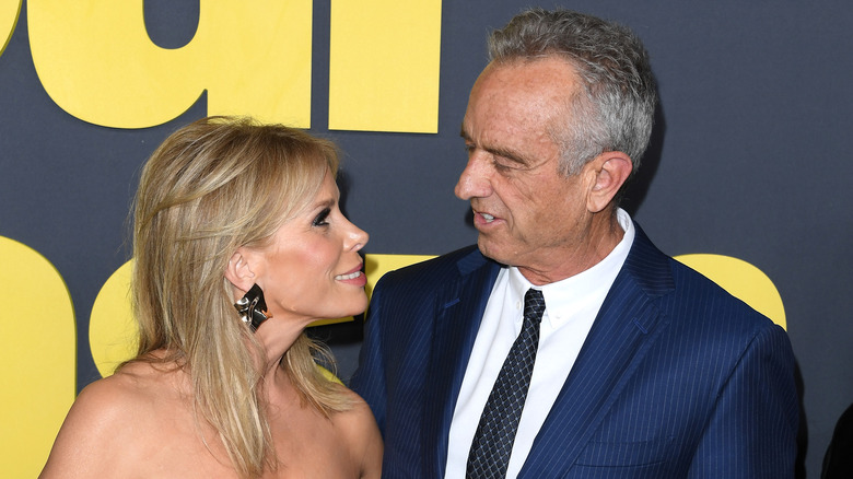 Robert F. Kennedy Jr. and Cheryl Hines looking at each other