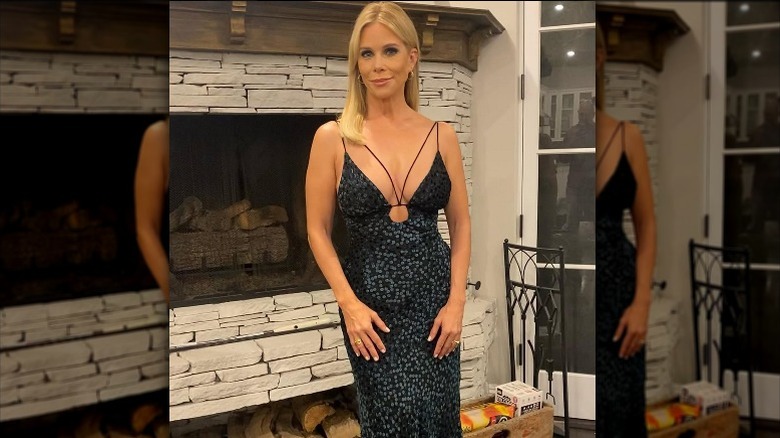 Cheryl Hines poses in her home before attending the 2022 Emmy Awards