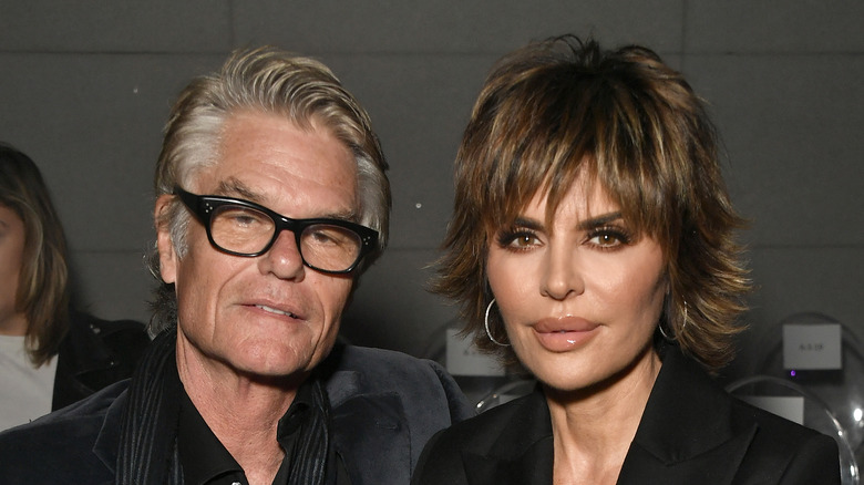 Harry Hamlin and Lisa Rinna at Christian Cowan x Powerpuff Girls Runway Show 2020