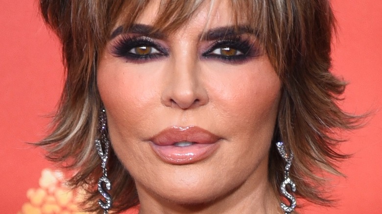 Lisa Rinna brown hair full glam