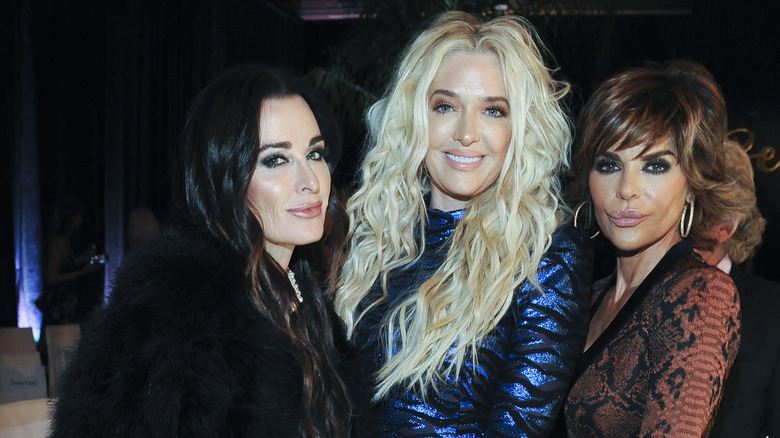 Kyle Richards, Lisa Rinna, and Erika Jayne posing