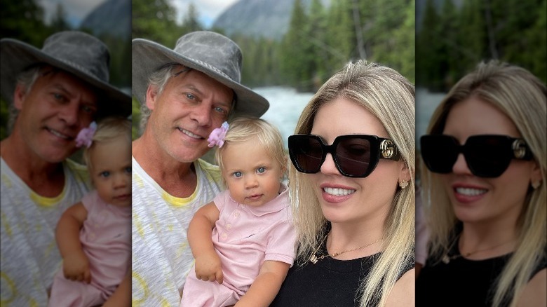 David Beador and Lesley Beador posing with their daughter